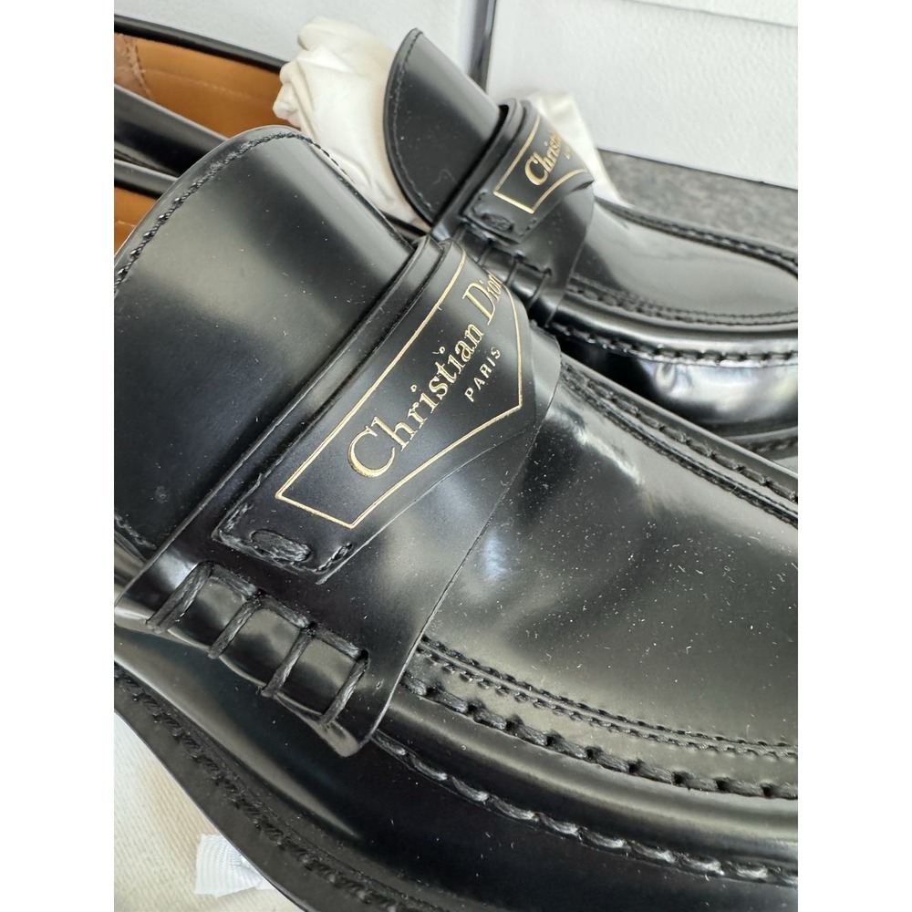 Dior Boy Platform Loafer $1150 Black Leather Dress Lug Shoes. NWB Sz 35.5 US 5.5 - Picture 6 of 16